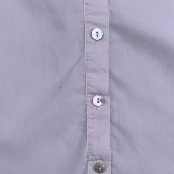 Chicos Collarless Roll Up long Sleeve Top - Picture 11 of 12